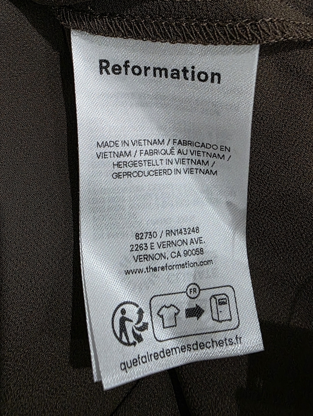 NWT Reformation Anaiis Silk Dress - Picture 7 of 8